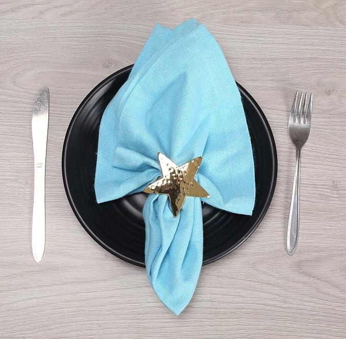 Star Napkin Holders, Durable Aluminum Napkin Rings Set of 6 - Image 3
