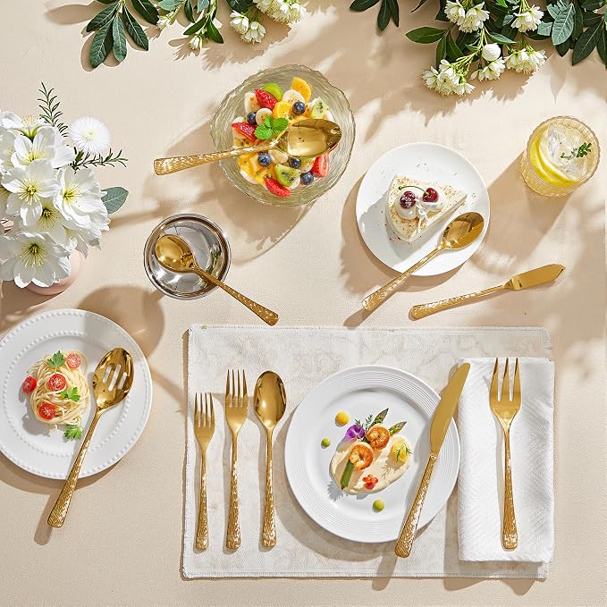 45 Piece Gold Silverware Set - Image 6