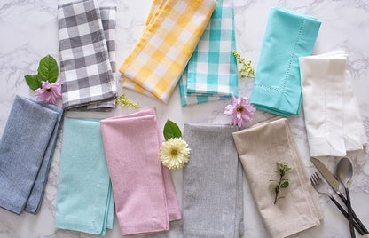 DII Checkered Tabletop Collection 100% Cotton, Machine Washable, Napkin Set - Image 8