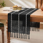 Braided Farmhouse Table Runner, Braided Black 13x108 Inch, Cotton Linen Table by Unknown