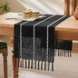 Braided Farmhouse Table Runner, Braided Black 13x36 Inch, Cotton Linen Table by Unknown