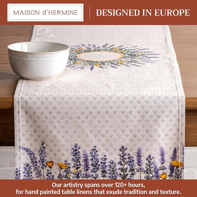 Maison d' Hermine Table Runner 100% Cotton 14.50" x 72" | Table Runners 72 - Image 2