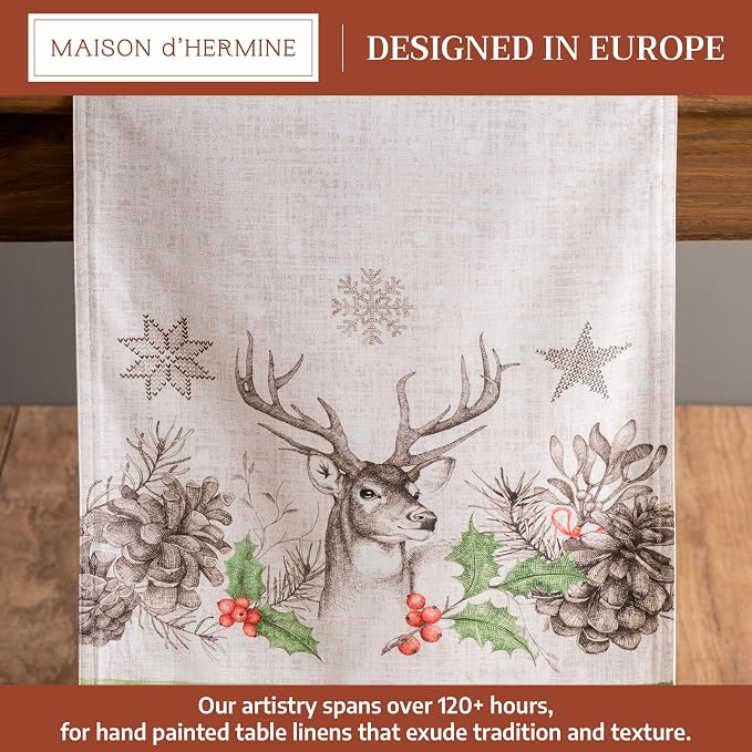 Maison d' Hermine Table Runner 100% Cotton 14.50" x 72" | Table Runners 72 - Image 2