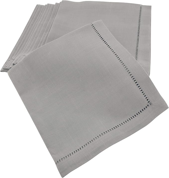 SARO LIFESTYLE Hemstitched Border Dinner Napkin by SaroLifestyle