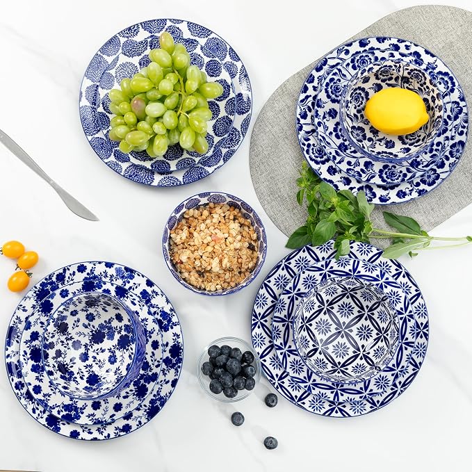 LEHAHA 12 Pieces Modern Porcelain Dinnerware Set，Service - Image 2