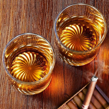 OPAYLY Whiskey Glasses Old Fashioned Glasses Set of 4 12oz Rocks Glasses Gift - Image 5