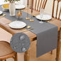YATOJUZI Dark Grey Table Runner Seasonal Summer Kitchen Dining Coffee Table by YATOJUZI