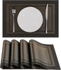 SHACOS Woven Vinyl Placemats Set of 4 Wipe Clean Place Mats by SHACOS
