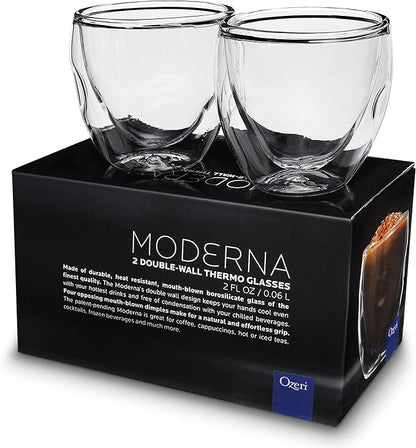 Moderna Artisan Series Double Wall 2 oz Beverage & Espresso Shot Glasses - Image 3