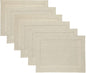 Solino Home Linen Placemats Set of 6 - Classic Hemstitch Natural Placemats 14 x 19 Inch - 100% Pure Linen Table Mats for Spring, Easter