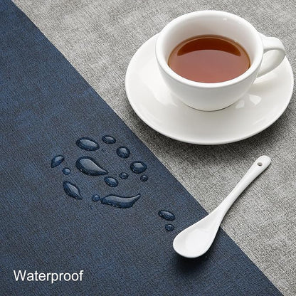 Table Runners 72 Inch Long, Dual-Sided Faux Leather Table Runner | Waterproof - Image 3