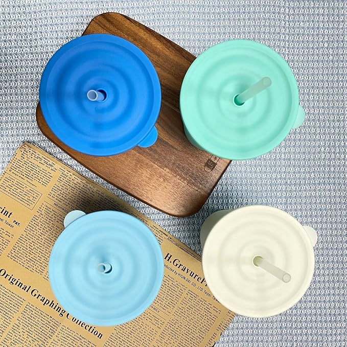 32 oz Cups with Lids and Straws Reusable set of 8, Pastel Rainbow | Iced Tea - Image 8