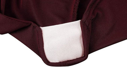 LZY Spandex Table Covers 6 Feet, Stretch/Fitted Table Covers for 6 Feet Folding Table, Rectangular Spandex Table Cloths for Wedding Party or Event (6FT-2PCS, Burgundy)