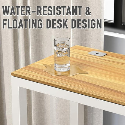 SHW 55-Inch Commercial-Grade Office Computer Desk, Oak