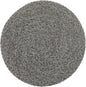 SHACOS Round Braided Placemats Set of 6 Thick Woven Placemats Washable 15 inch Circle Place Mats Non Slip Table Mats for Dining Table, Gray White