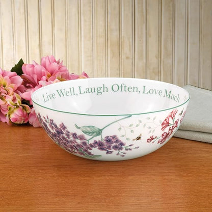 Lenox Butterfly Meadow "Live Well, Laugh Often, Love Much" Serving Bowl - Image 9