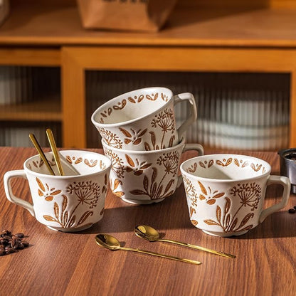 Ceramic Mugs 11 oz Unique Luxurious Cups Set of 4 - Image 4