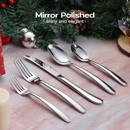Onader 40 Piece Heavy Duty Silverware, Flatware Set - Image 3