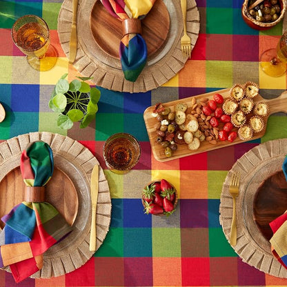 DII Checkered Tabletop Collection 100% Cotton, Machine Washable, Tablecloth - Image 5