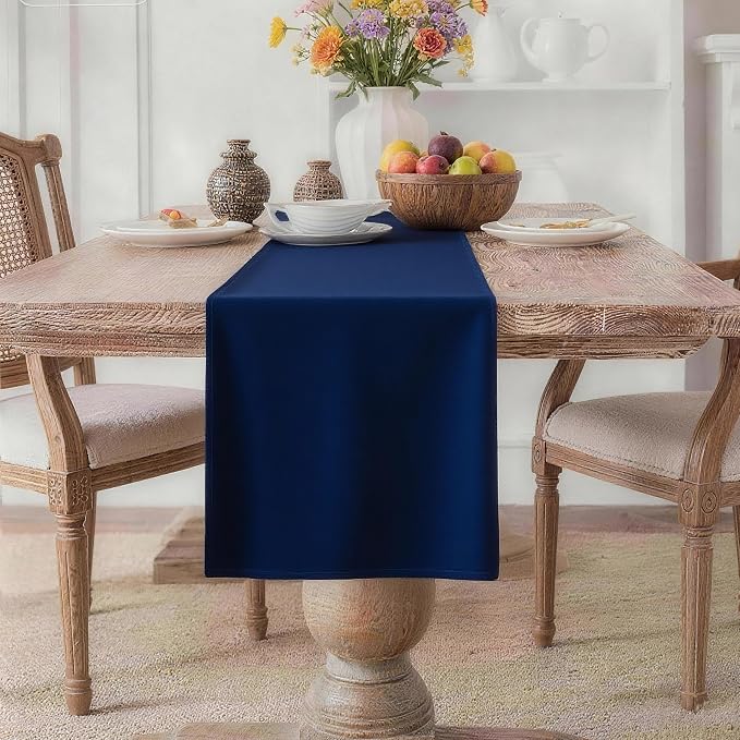 MEANMOY Navy Blue Table Runner 48 Inches Long Waterproof Table Runners | by MEANMOY