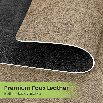Fyvva Placemats Set of 6 Wipeable Reversible Faux Leather - Image 4