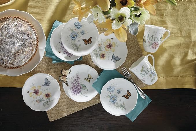 Lenox Butterfly Meadow 6-Piece Tidbit Plates, Dessert Plate Set - Image 4