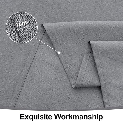 Smiry Square Table Cloth Linen Textured, Waterproof Spillproof Anti-Wrinkle Burlap Tablecloth, Washable Decorative Fabric Table Cover for Dining, Party, Banquet, 54 x 54 Inch, Grey