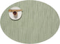 Chilewich Bamboo Placemats Set of 4 - Woven Oval Placemats - Reusable, Stain-Resistant, Indoor/Outdoor Tabletop Protection - 19" x 14" - Spring Green