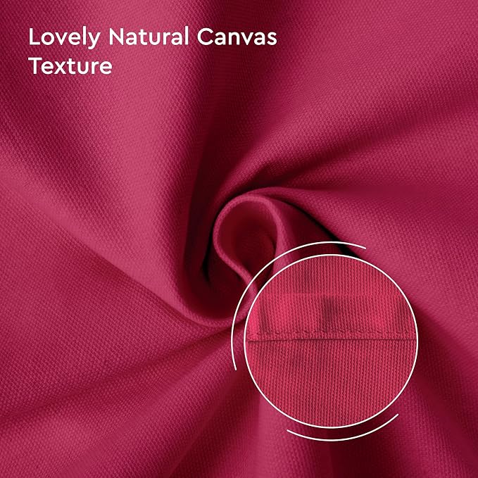 Encasa XO Table Runner, Cotton Canvas Dining Runner 13"x36" | Hot Pink - Image 6