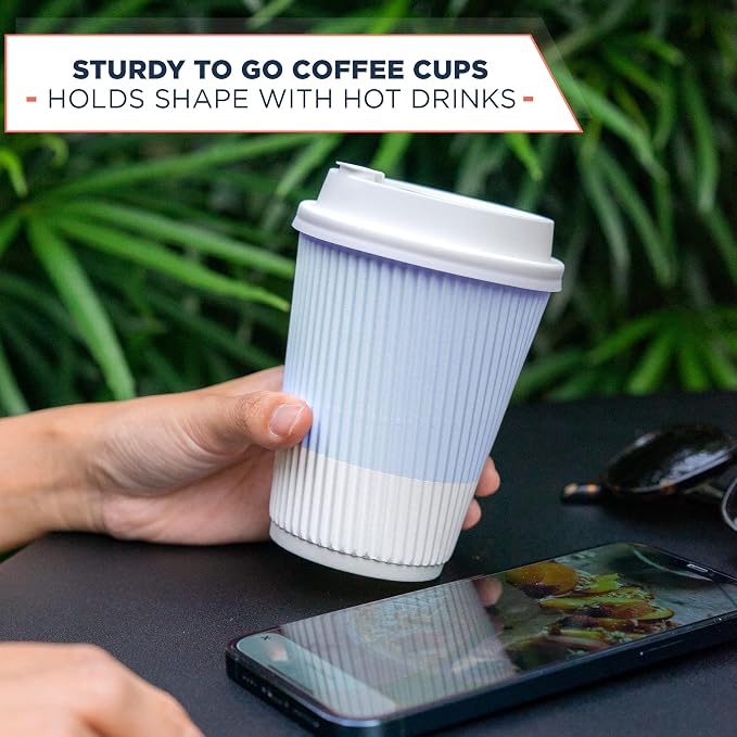 12 oz Disposable Travel Coffee Cups - Image 5