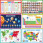 6 Pack Placemats for Kids, Non-Slip Washable, Reusable Universe, Periodic Table by SpriteGru