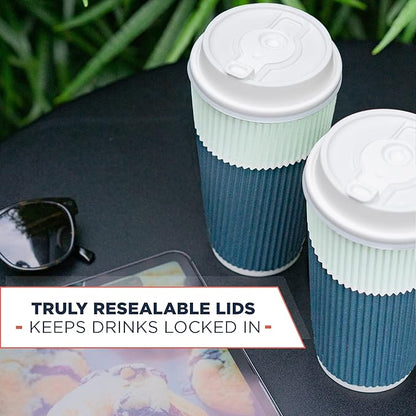 To Go Coffee Cups With Lids - 22 oz Disposable Coffee Cup With Lid. Large Togo - Image 4