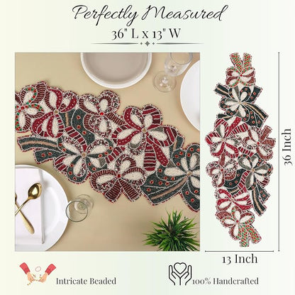 Beaded Table Runner 13 x 36 Inch - Image 4