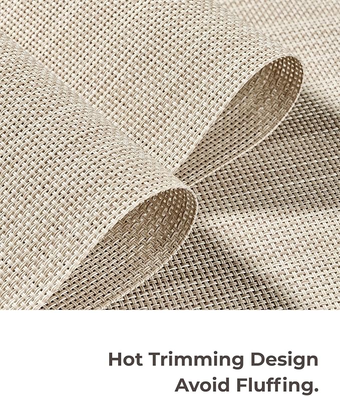 Leetaltree Beige White Placemats Set of 6 - Image 7