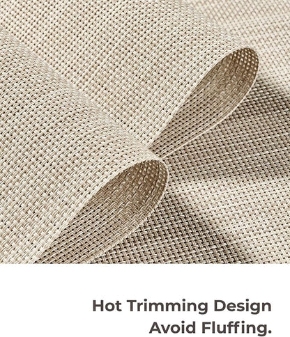 Leetaltree Beige White Placemats Set of 8 - Image 7