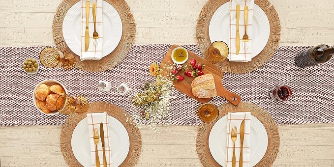 DII Woven Basics Collection 100% Cotton Knit Table Runner - Image 5