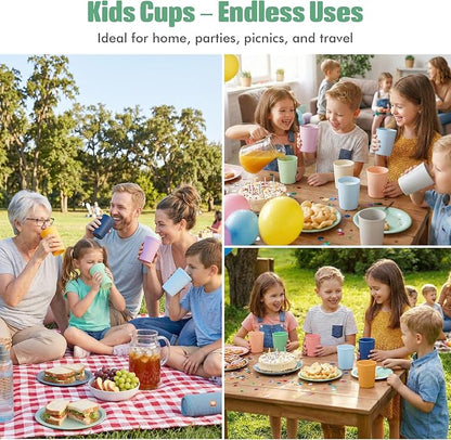 MASTERCOOK 12 Pcs. Small Reusable Cups –8 oz Unbreakable Drinking Glasses - Image 5
