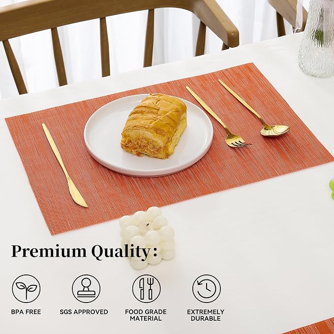 Leetaltree Orange Placemats Set of 4 - Image 2