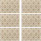 Elegant Beige and Brown Floral Pattern 12x18 Inch Placemats Set of 6 - Waterproof, Non-Slip & Washable Table Mats for Kitchen & Dining Table Placemats
