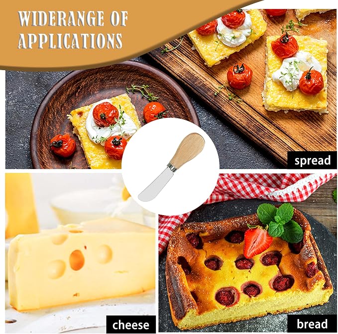 25 Piece Small Cheese Spreader Knives Set, Mini Stainless Steel Butter Knife - Image 3