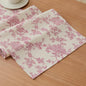French Pastoral Farmhouse Table Runners, 13x72 Inch Rose Pink | 100% Organic by Unknown