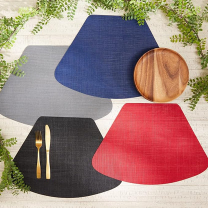 DII PVC Tabletop Collection Woven Indoor/Outdoor, Wedge Placemat Set, 6 Piece - Image 5
