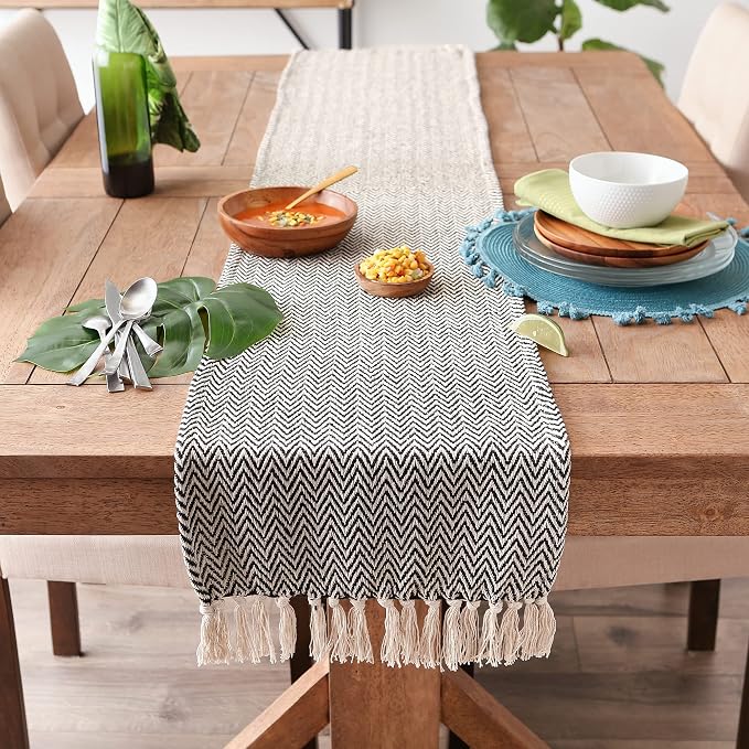 DII Woven Basic Tabletop Collection, Chevron Table Runner - Image 4