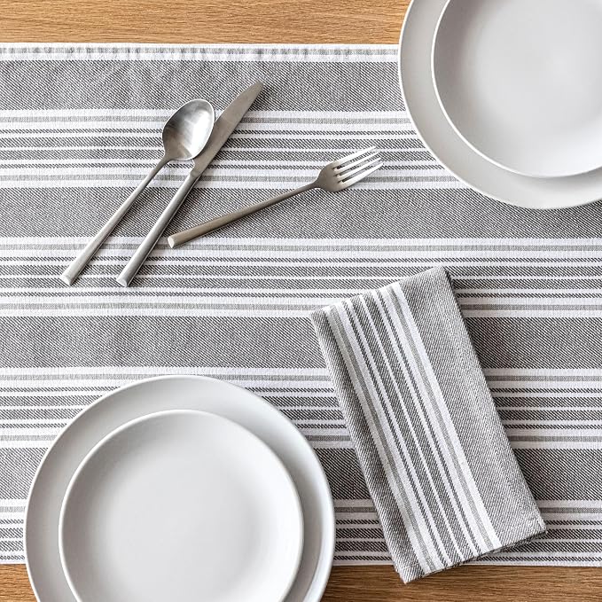 Over&Back 18x90 Woven Striped Table Runner - Image 6