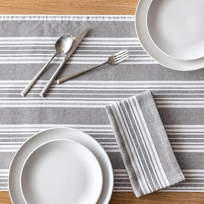 Over&Back 18x90 Woven Striped Table Runner - Image 6