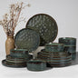 HaWare Dinnerware Sets, 18-Piece Plates and Bowls Set, Reactive Moss Green | by HaWare