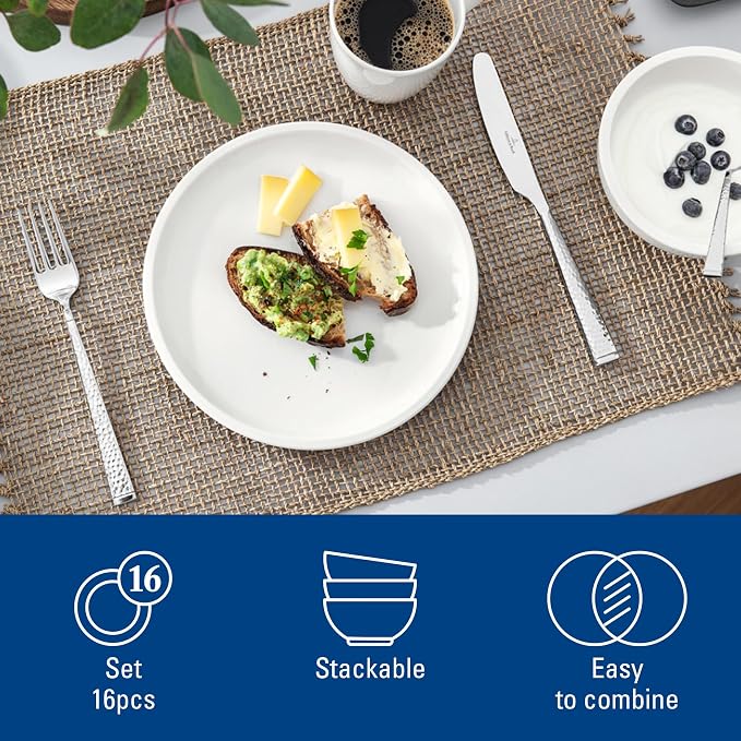 Villeroy & Boch Artesano Original 16 Piece Dinnerware Set, Creamy White | - Image 4