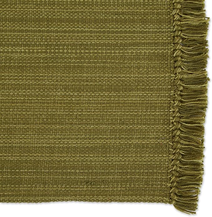 DII Variegated Tabletop Collection, Placemat Set3x19, Olive Green, 6 Piece - Image 2