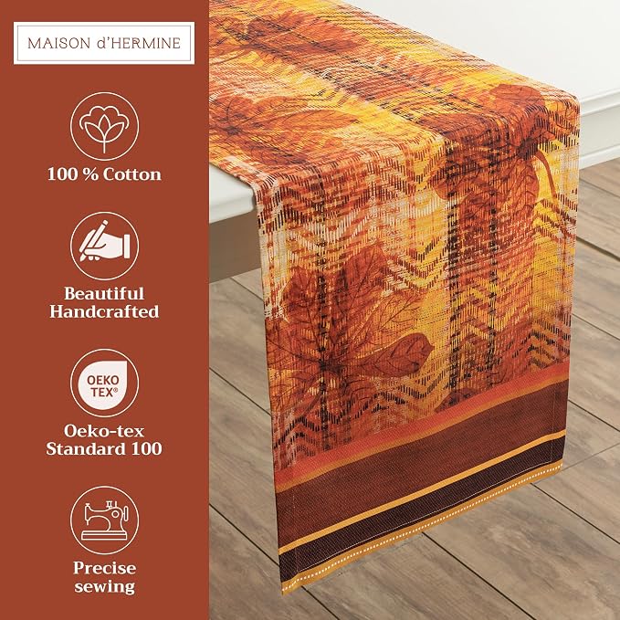Maison d' Hermine Table Runner 100% Cotton 14.50" x 108" | Table Runners 108 - Image 2