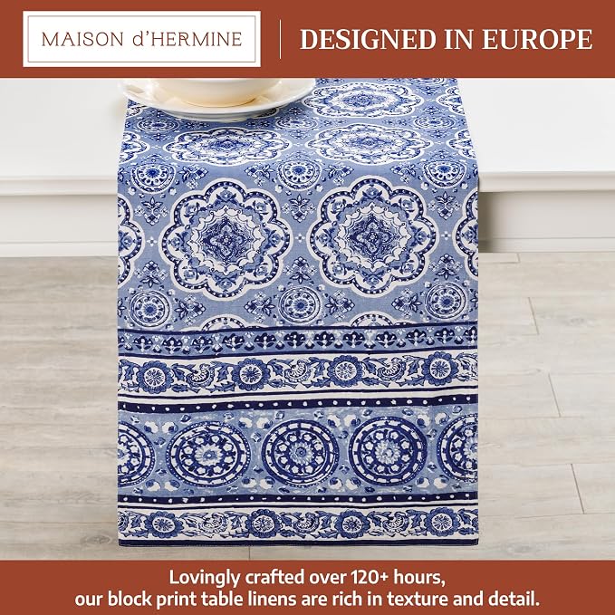 Maison d' Hermine Table Runner 100% Cotton 14.50" x 108" | Table Runners 108 - Image 2